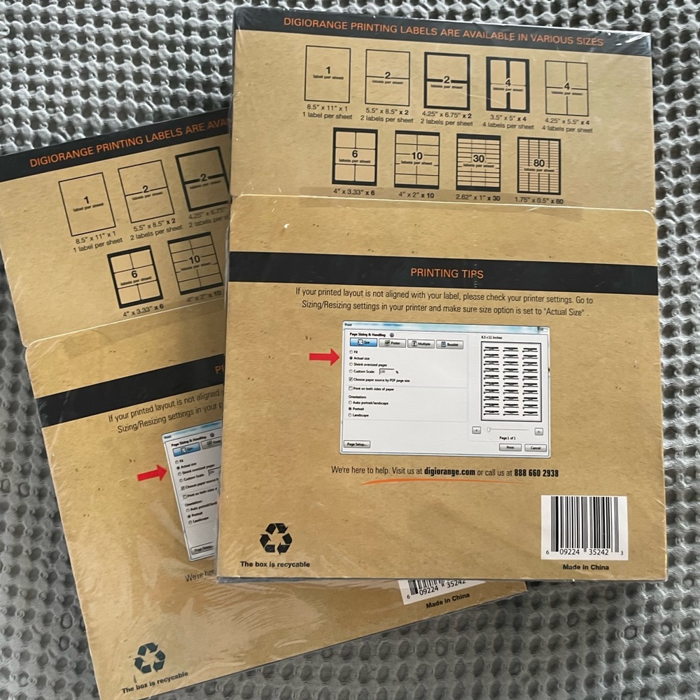 White Adhesive Labels 2 packages bundle - Picture 8 of 9